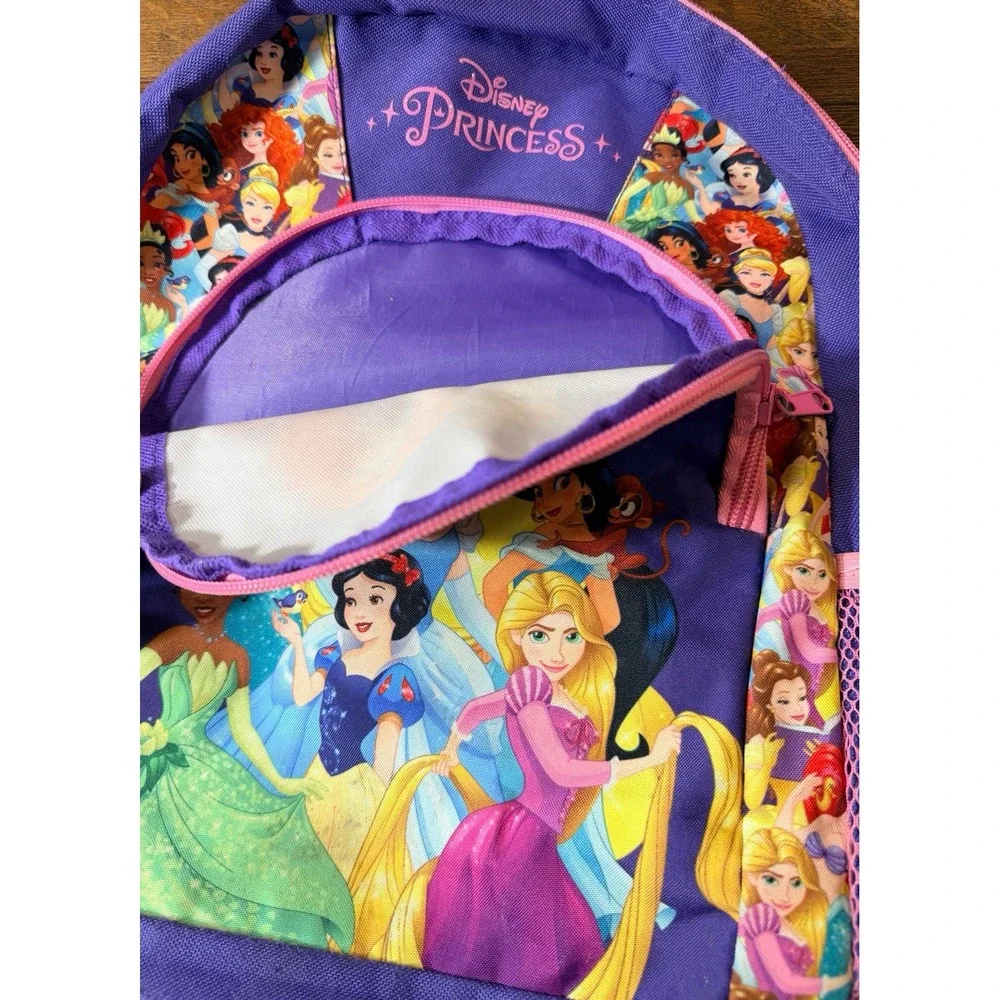 Disney Princess Backpack, Back to school. Purple and pink medium size.
